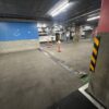 MLSB2.5 speed bump installed across a parking garage drive lane MLSB2.5 speed bump installed across a parking garage drive lane